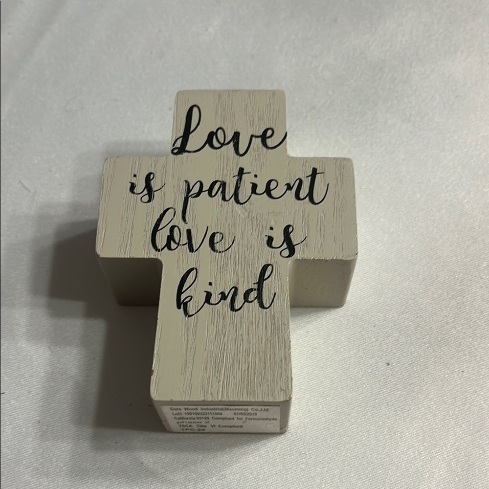 Decorative Cross with Inspirational Quote & Photo Holder